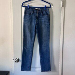 Womens Levi Mid Rise Skinny Jeans- Size 8